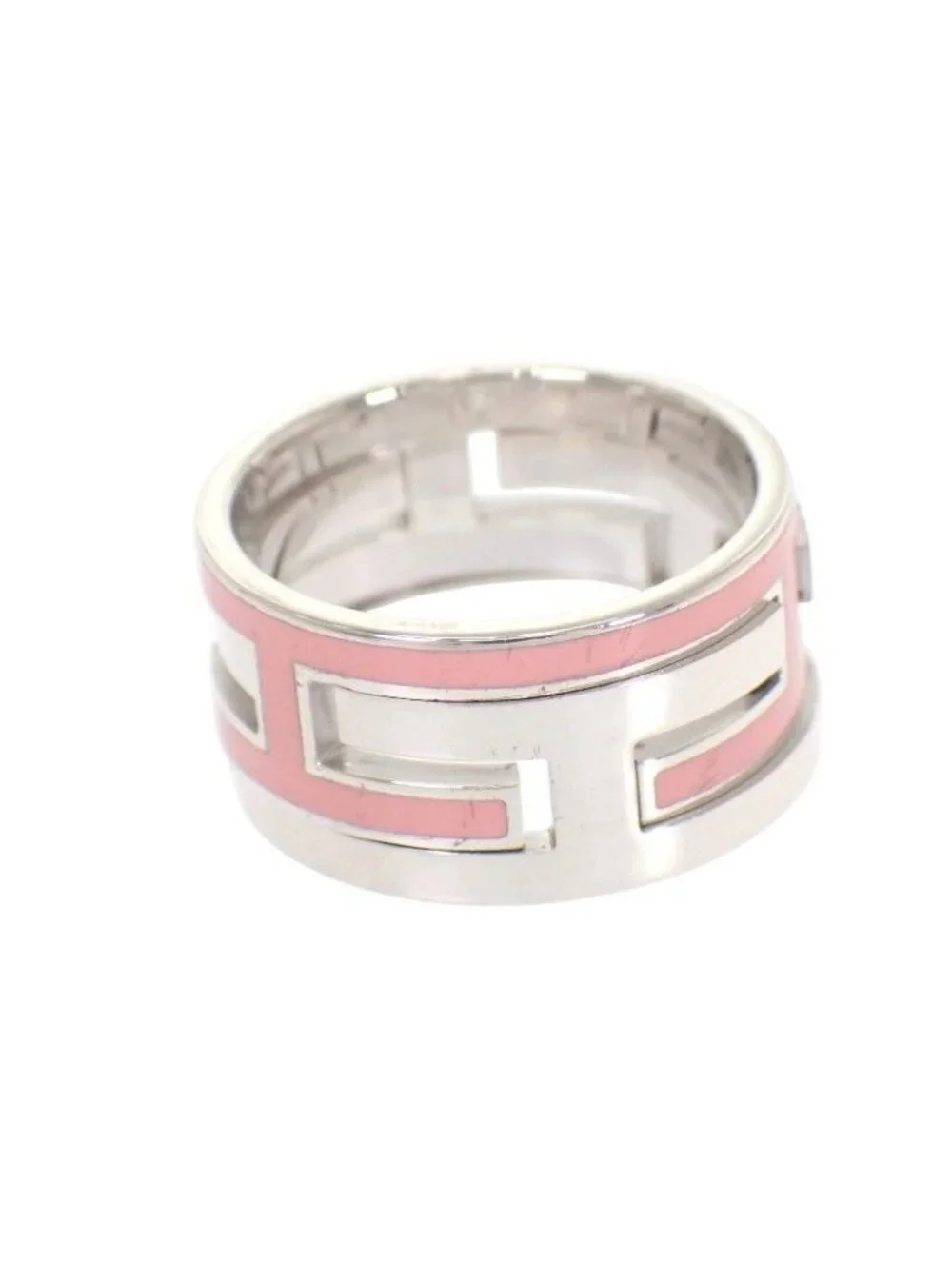 Hermes Move Ash Ring 925 Sterling Silver Pink 51